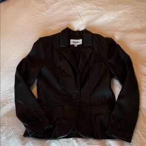 BB Dakota by Steve Madden Black Faux Leather Women's Blazer